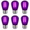 Luxrite S14 LED Edison Purple Light Bulbs 0.5W Colored Bulb for String Lights E26 Base, 6PK LR21731-6PK - alternate 1